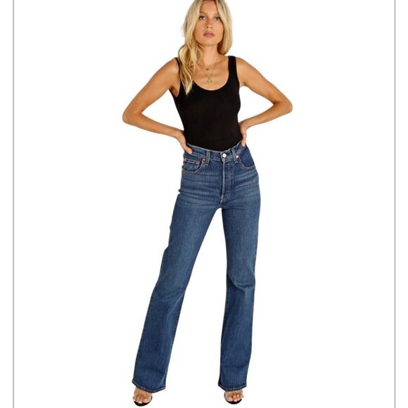 Levi’s Ribcage Boot Jeans 24 New - Picture 7 of 7